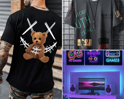 T-shirt cover photo collage