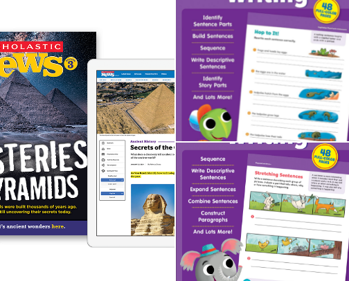 Free PDF - Scholastic Success with Writing Grade 2 Workbook companion picks for young writers cover photo collage