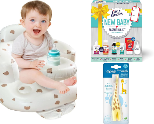 Child care essentials and helpful items cover photo collage