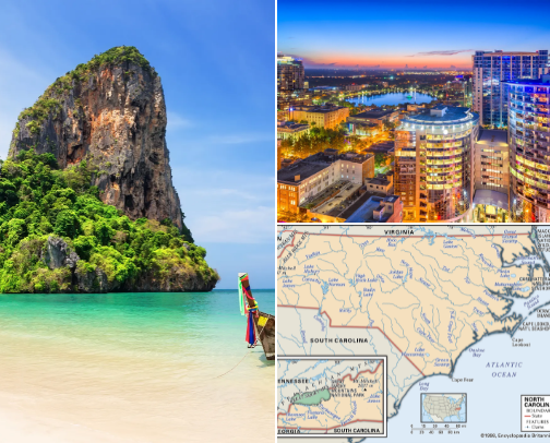 Places to go for vacation cover photo collage