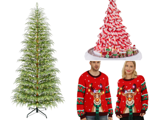 Walmart Christmas items cover photo collage