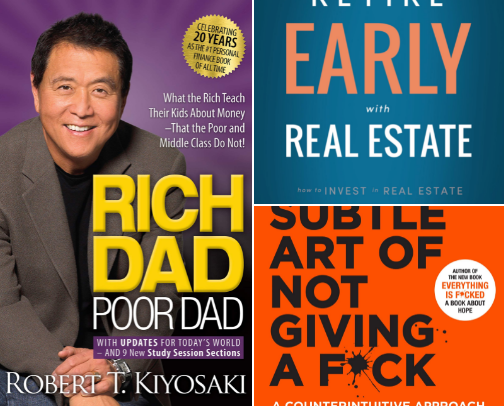 My Favorite Book Recommendations: Investing, Self-Help & Fiction Picks cover photo collage