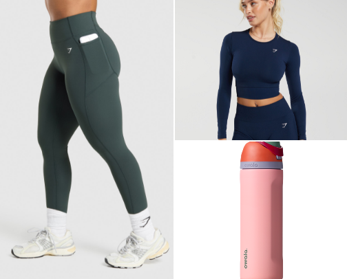Workout Essentials 🏃🏽‍♀️‍➡️🩷 cover photo collage