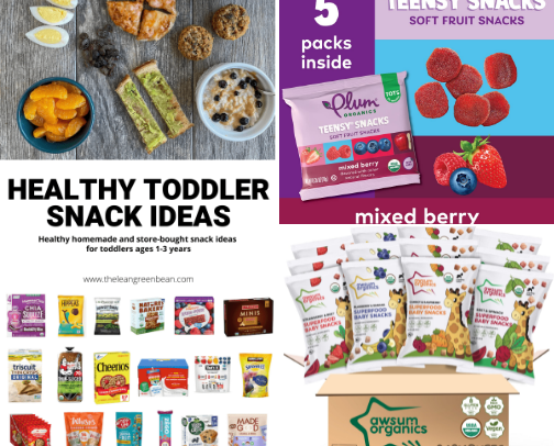 Toddler snacks cover photo collage