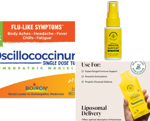 Homeopathic Cold/Flu survival recs cover photo collage