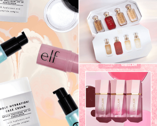 Makeup brands cover photo collage