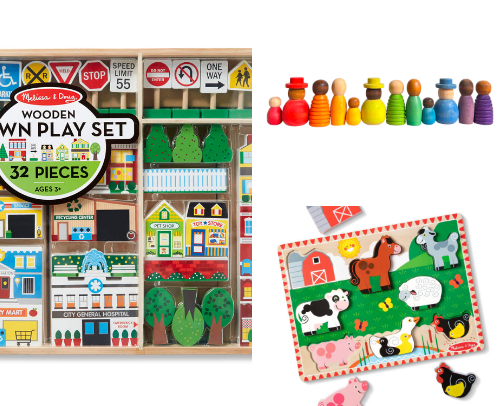 Montessori Inspired Wooden Early Learning Toys for 0-5 years cover photo collage