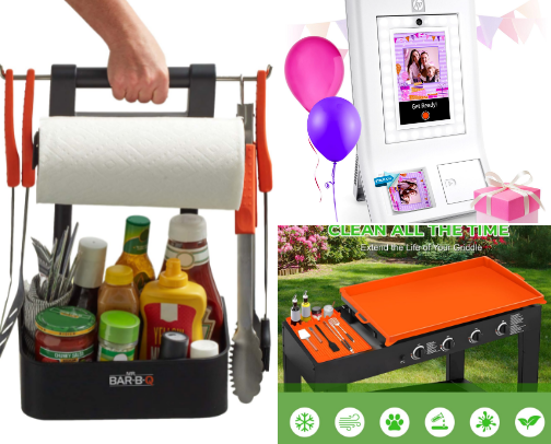 Grilling and chilling cover photo collage