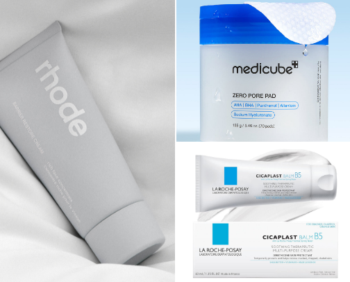 All the products I used to repair my skin barrier cover photo collage