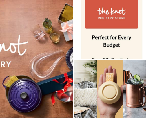 How to Shop Wedding Gifts Using The Knot Registry Finder Tool cover photo collage