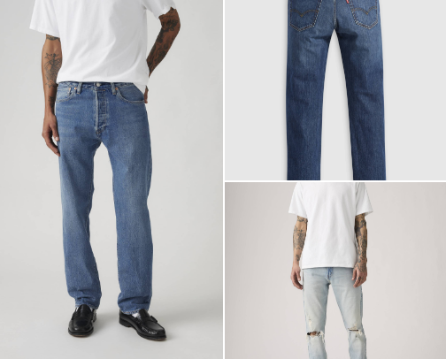 Levi’s Everyday Essentials & Denim Icons cover photo collage