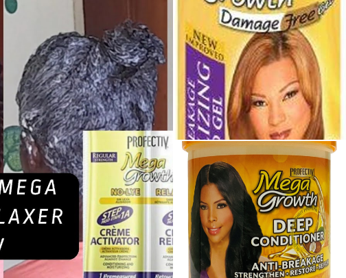 My relaxed hair growth routine (products that actually work) cover photo collage