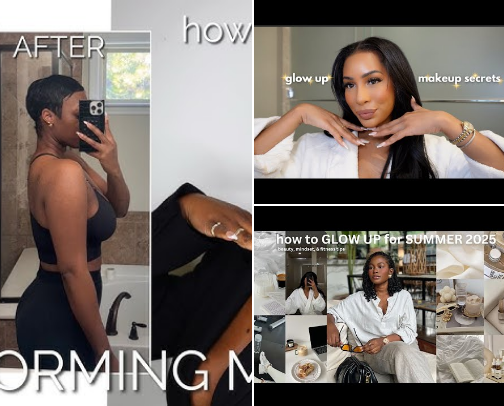 Glow Up: How to glow up and become a better version of you! cover photo collage