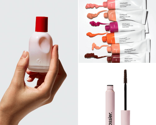 Glossier Beauty cover photo collage