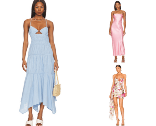 Revolve dress🩵 cover photo collage