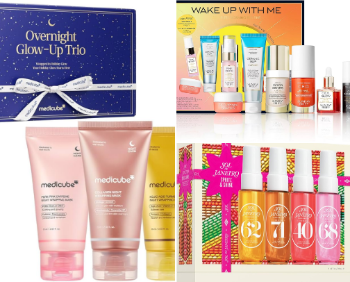 Gift sets and baskets I just might want to keep for myself! 🕯️❄️☃️🪄 cover photo collage