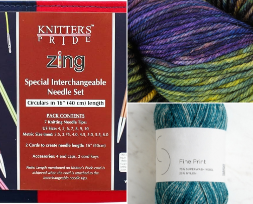 Knit One, Purl Two! Yarn and Needles Recs cover photo collage