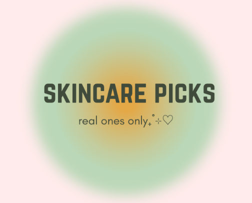skincare picks i love & trust 💚 cover photo collage
