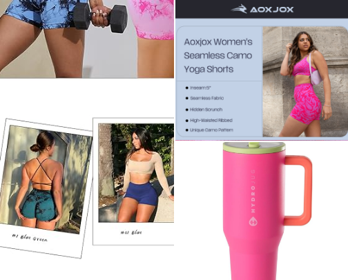 Amazon gym fit finds! cover photo collage