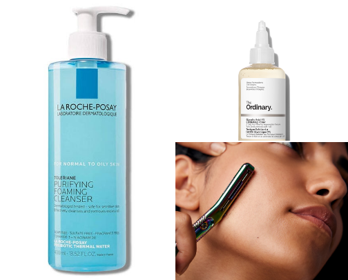 my skincare routine for glowing skin cover photo collage