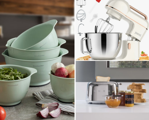 Kitchen equipment cover photo collage