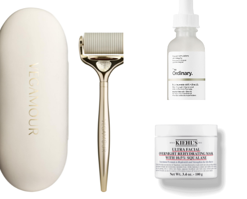 Underconsumption skin and hair products cover photo collage