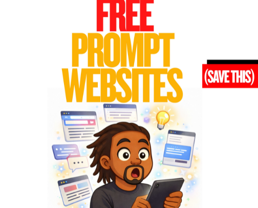 FREE Prompt Websites I Actually Use (Save This) cover photo collage