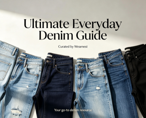 The Denim Brands I'd Actually Recommend for Everyday Wear cover photo collage