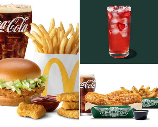 ⋆˙⟡ Go-to fast food orders ⋆˚꩜｡ cover photo collage