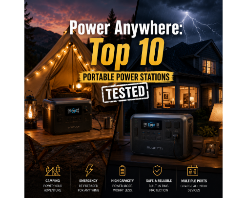 10 Best Portable Power Stations: Tested & Top-Rated Picks from Jackery, EcoFlow, Anker, and BLUETTI cover photo collage