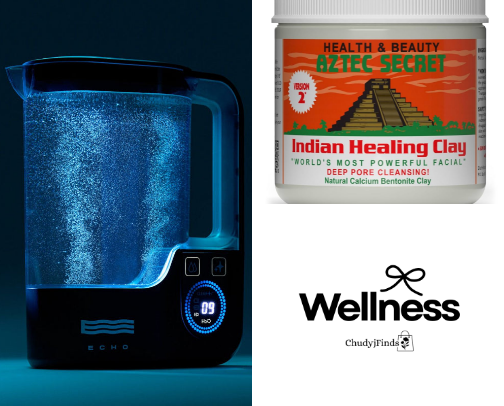 Natural items for wellness cover photo collage