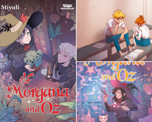 Webcomics that have physical books cover photo collage