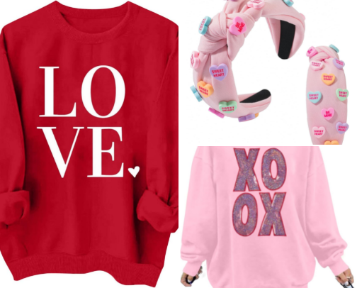 Valentine's Day Outfits and Accessories cover photo collage