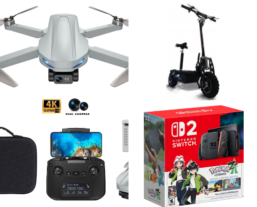 Toys&gadgets cover photo collage