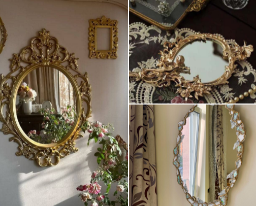 Ornate Vintage Wall and Handheld Mirrors for Elegant Homes cover photo collage