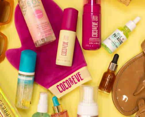 Self tanner products! cover photo collage