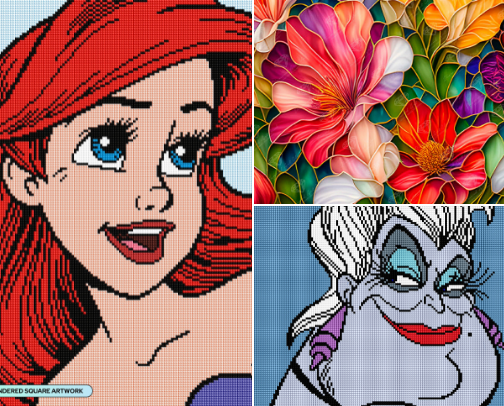 Diamond art paintings I’ve competed and highly recommend! ( all experience levels) cover photo collage