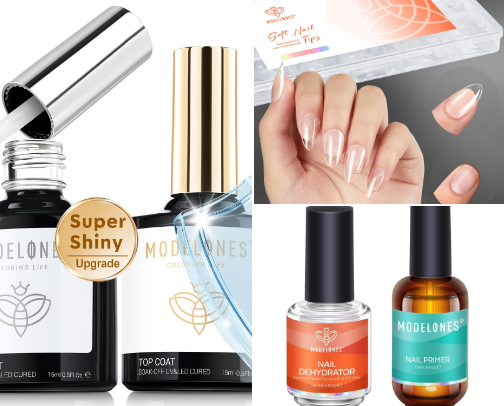 Everything you need to start to salon level nails at home💅 cover photo collage