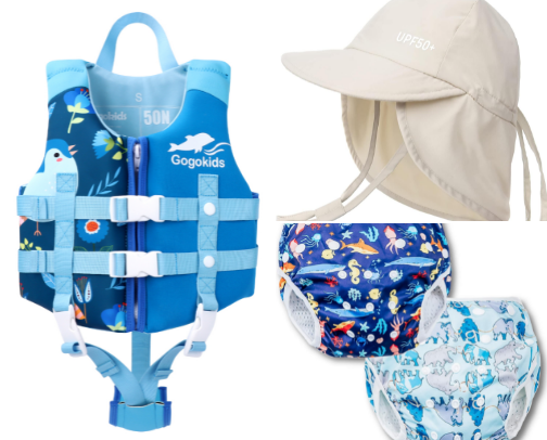 My Baby’s First Beach Trip Essentials ☀️ cover photo collage