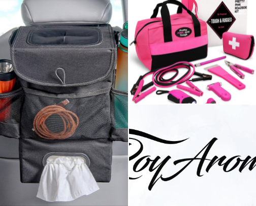 Aesthetic Car Emergency & Glow-Up Essentials 🚗✨ | Cute Seat Organizers, Pink Safety Kits & Diffusers cover photo collage