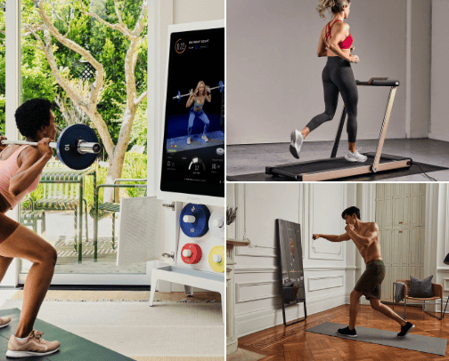 Exercising in the home cover photo collage