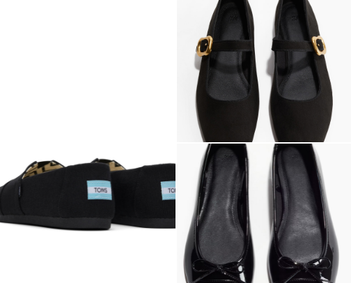 Comfortable and nice flat shoes cover photo collage