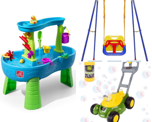 Outdoor toddler fun cover photo collage