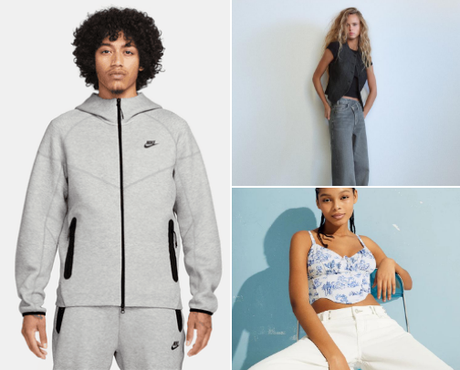 Comfy clothing parts cover photo collage