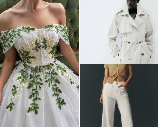 Everything that's WHITE clothing cover photo collage