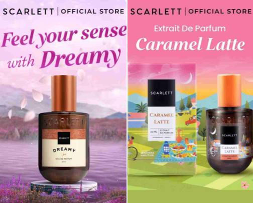 Parfum Scarlett - Parfum Tahan Lama Untuk Wanita dan Pria Best Seller cover photo collage