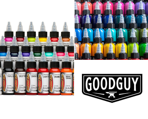 Tattoo supplies cover photo collage