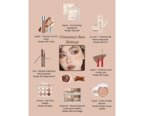 Cinnamon Bun Makeup cover photo collage