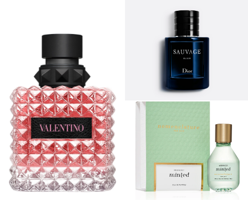 Parfume female and male cover photo collage