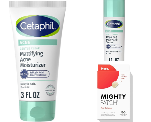 Gentle skin care must haves for pregnant Acne prone moms cover photo collage